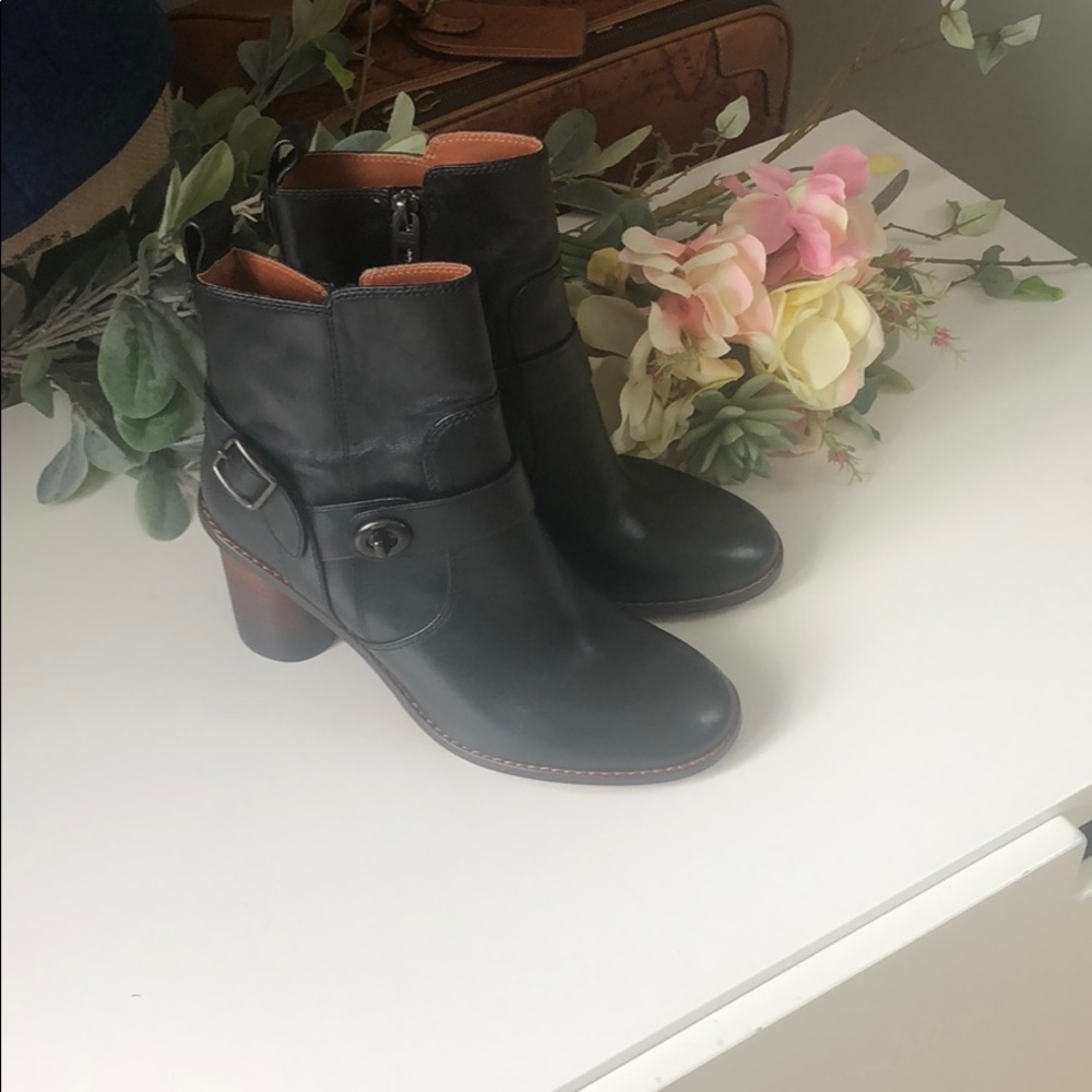 Coach black Moto boots size 7